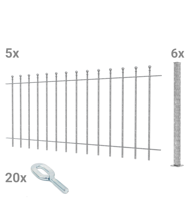 Zaunset Ancona zum Aufschrauben | Feuerverzinkt